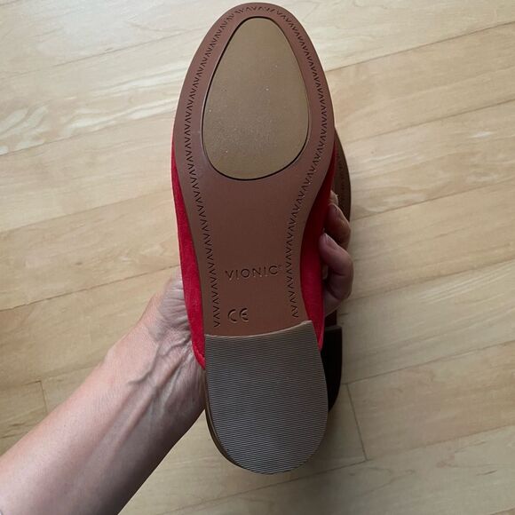Vionic Willa Mule in Red Suede Leather 6 NWOB - Picture 12 of 15